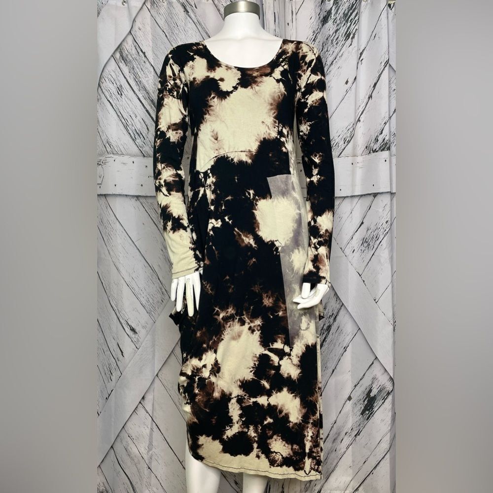 HEYNE BOGUT Tie Dye Asymmetrical Hem  Dress Long Sleeves Sz 6-8